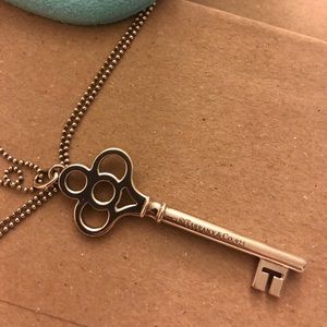 Tiffany & Co. Crown Key and 24 inch Pendant Chain